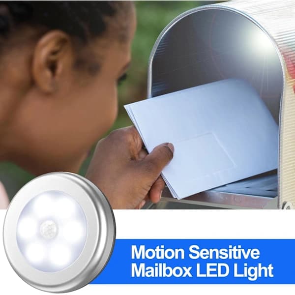 LED-bevegelsessensor skapbelysning, LED-bevegelsessensorlamper - LED-bevegelsessensorlamper nattlampe, bevegelsesaktivert LED-postkasselampe