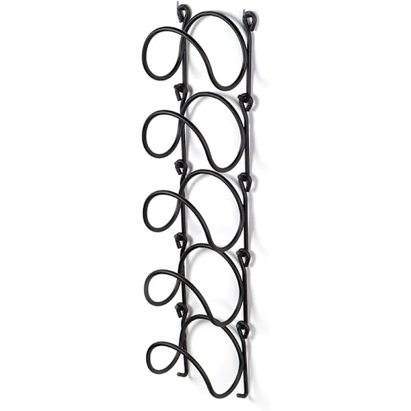 Rustic Wall Mounted Wine Rack Set with Curved Finish