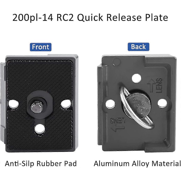 2 stk. Quick Release Plade Tripod Kamera Til Manfrotto Mount Plade 200pl-14 Rc2 Kameraer Tripod Hoved LGL
