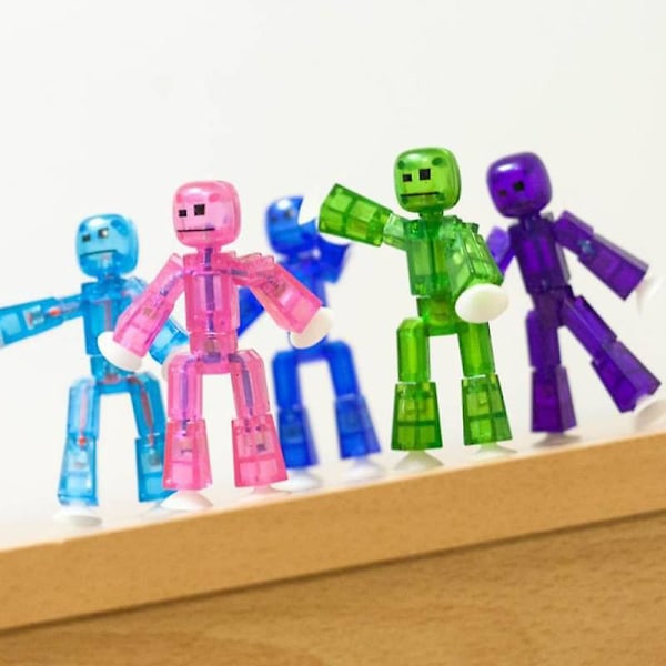 Sucker Sticky Robot 1st/2st Set Fotografering Animationsstudio Sucker Djur Barnleksak Födelsedagspresent Stikbot - Actionfigurer [LGL] 3Pcs Random 8cm