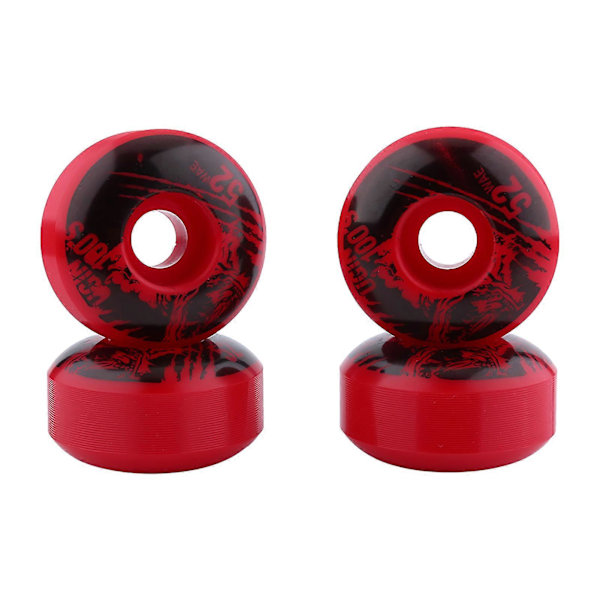 52mm x 30mm 4 st/set Utomhus Klassiska Tåliga PU Cruiser Longboard Skateboard Hjul (röd) LGL
