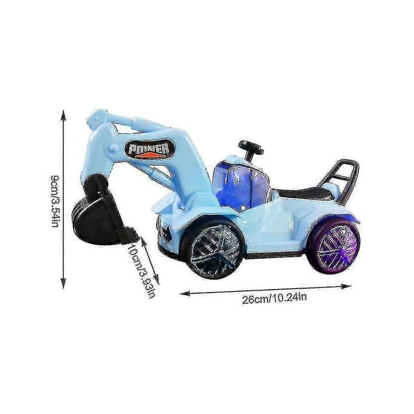 Skyvegravemaskin for barn med lys (LGL) Blue