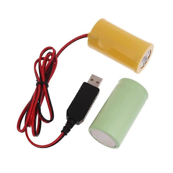 Universaali LR20 D Pariston Eliminointi USB-virtajohdolla Korvaa 2kpl 1.5V D LGL