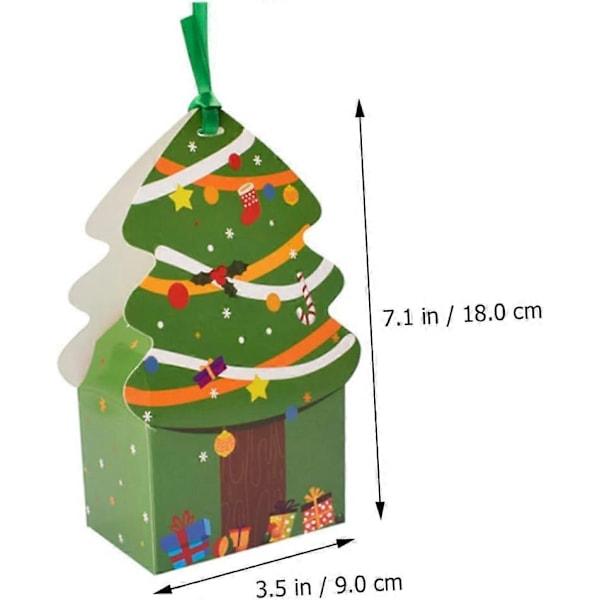 10 stk. Julegodteri Oppbevaringsboks Godteristang Krukke Hengende Julekakekrukke Julekakeposer Julepynt (LGL)