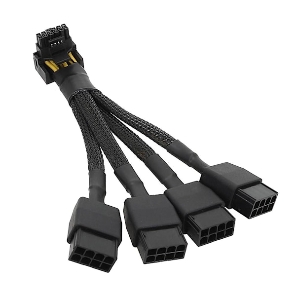 4x 8-nastainen PCIe - 16-nastainen 12VHPWR -liitäntäkaapeli 90 asteen kulmalla GPU RTX4090 LGL:lle