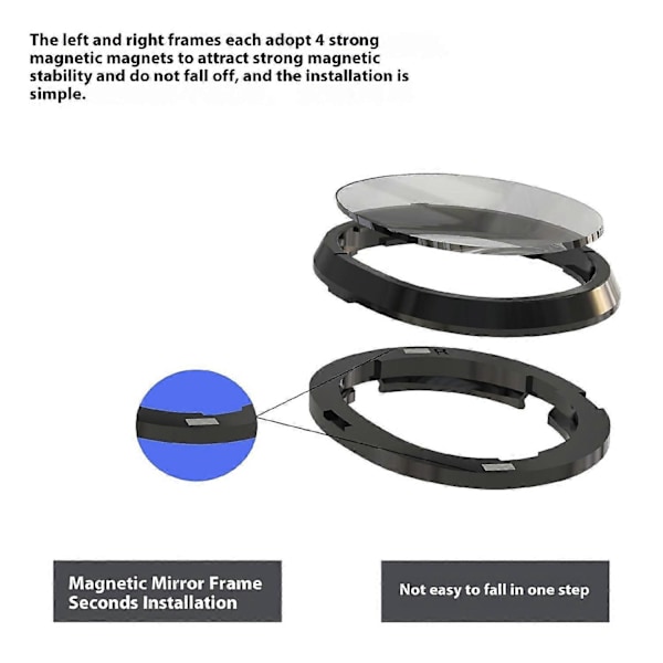 För Meta Quest 3 Magnetisk Linsram Inbyggd Resinlins Anti Blått Ljus VR Headset Tillbehör LGL
