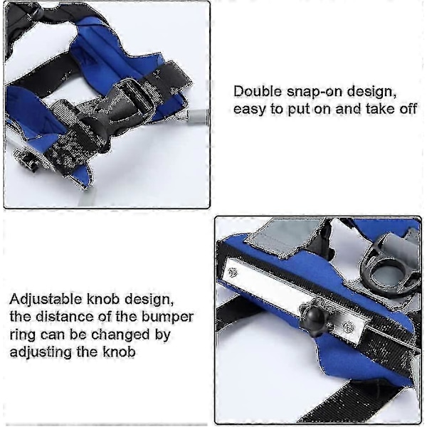 Hjälpmedel för blinda hundar, halo för blinda hundar, anti-kollisionsring för att skydda katter och hundar med blindhet, suddig syn - BRA LGL blue S