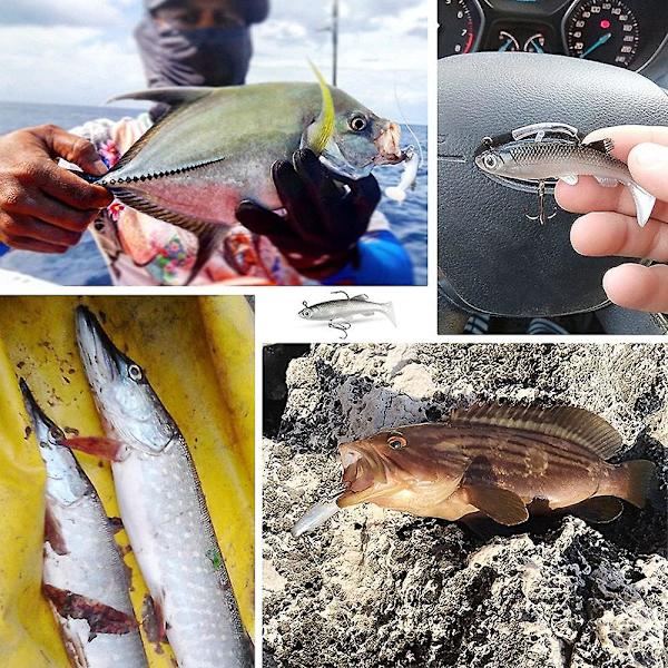 5 stk. Sort Bas Fiske Lure Ørred Fiske Kit Gedde Fiske Grej Fiske Lure Sæt, Hav Og Ferskvands Fiske Agn Med Krog