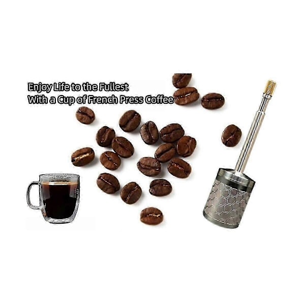 Bärbar Fransk Kaffe- och Te Pressbryggare Kaffefilter Återanvändbar Fyllig Kaffepress Ma LGL As Shown