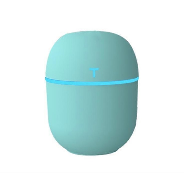 Luftfukter, Mini Luftfukter Med Lys, USB Luftfukter for Soverom / Kontor / Bil, 2 Tåkemoduser (Grønn) LGL