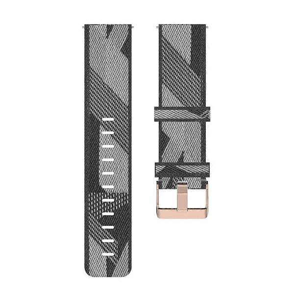 23mm Randig Vävd Nylon Armbandsrem för Fitbit Versa 2, Fitbit Versa, Fitbit Versa Lite, Fitbit Blaze (LGL) Grey