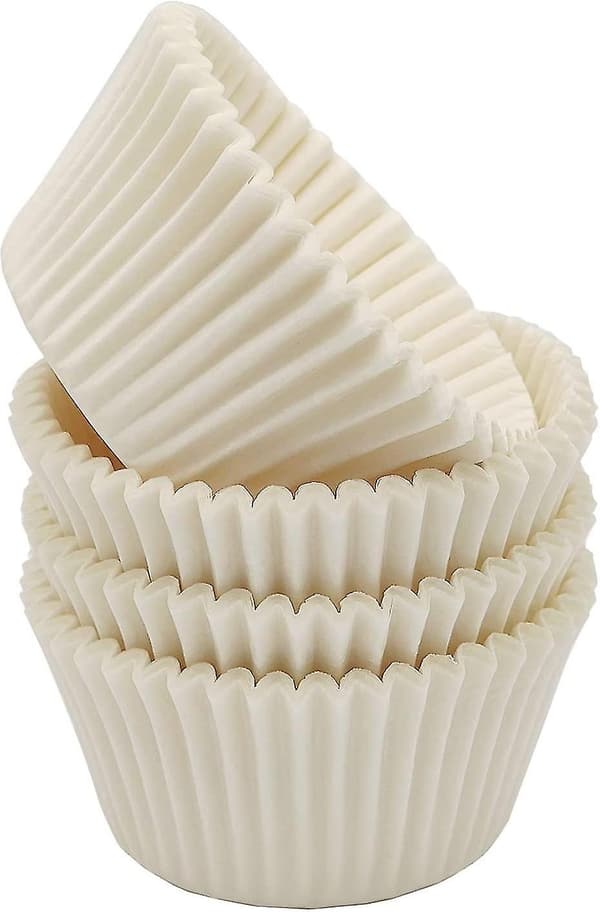 Premium Hvide Fedttætte Cupcake Forme Muffin Papir Bageforme Standard Størrelse (LGL)