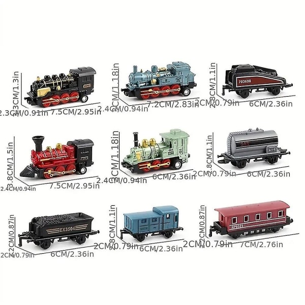 Mini Retro Steam Train -lelusarja, takaisinvedettävä simulaatiohöyryjunamalli, lelut syntymäpäivälahja lapsille, pojille, tytöille[GL] Red
