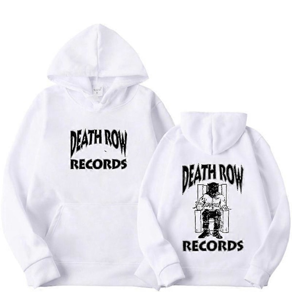 Death Row Records Hættetrøje Mænd Kvinder Oversized Hættetrøje Hip Hop Hættetrøjer Sweatshirts Langærmet Hætte Sweat Pige Frakker LGL 2DF505251-Black M