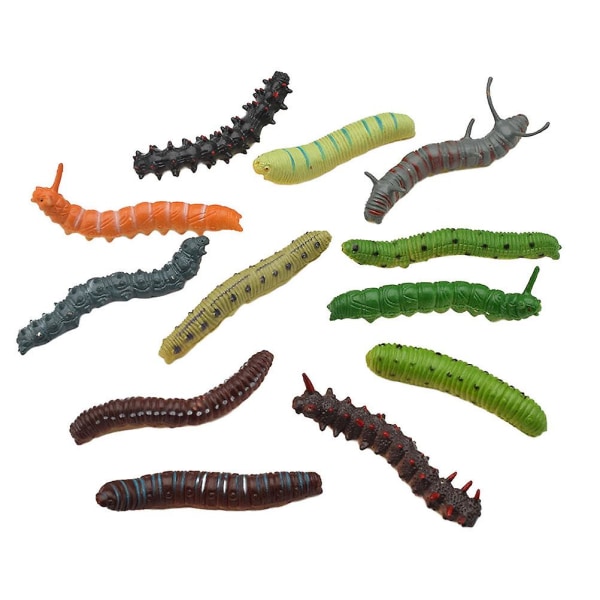 24 st Leksaker Barn Plast Caterpillar Leksak Plast Caterpillar Worm Artificiell Caterpillar Plast Caterpillar Fidget Sensory Toy[GL] Assorted Color 6X1CM