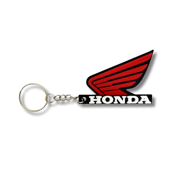Nøglering kæde emblem tilbehør til Honda Sort M (LGL)
