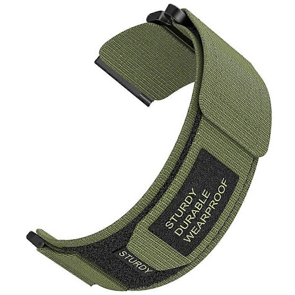 24mm Nylon Urrem til Suunto 9/ 7/ Spartan Sport Wrist HR Baro Løkke Lukning Rem LGL Army Green