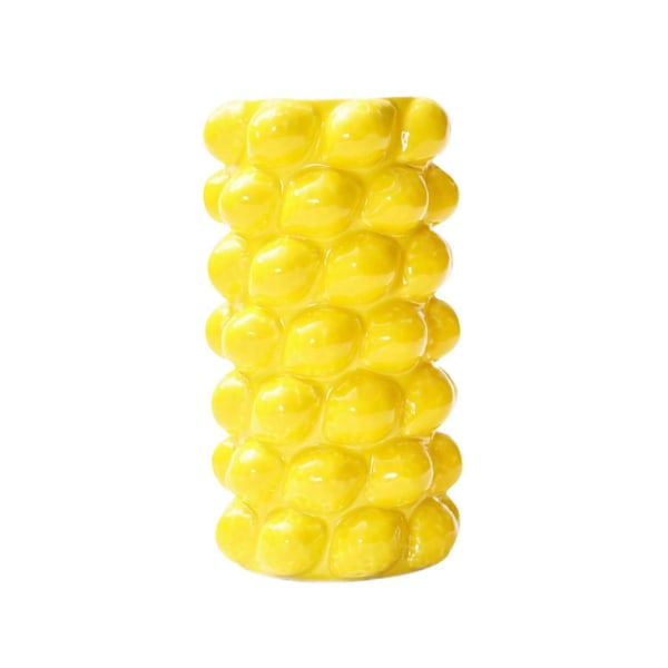 Blomvas i porslin Blomkruka Blomsterarrangemang för Balkong Hylla Kontor LGL lemon yellow 16.5cmx9cm