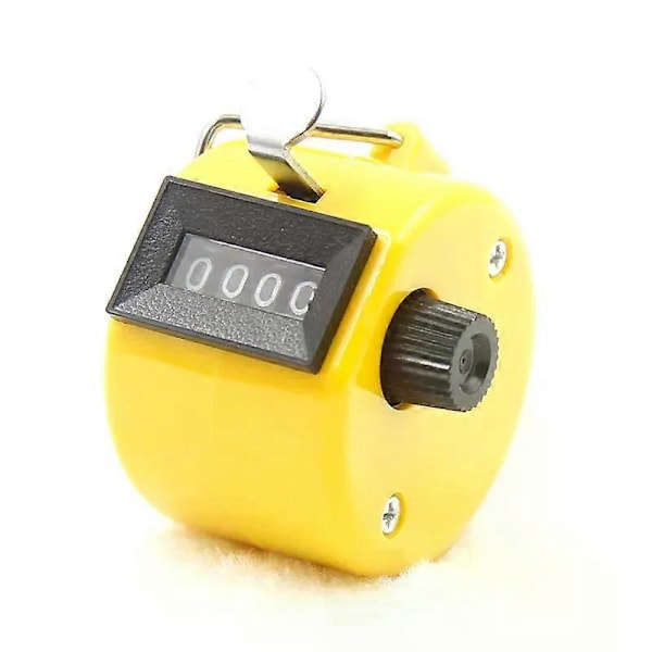 Clicker 4-cifret Nummertæller Plastikskal Hånd Finger Display Manuel Tælle Clicker Timer Fodbold Golf Tæller LGL Green