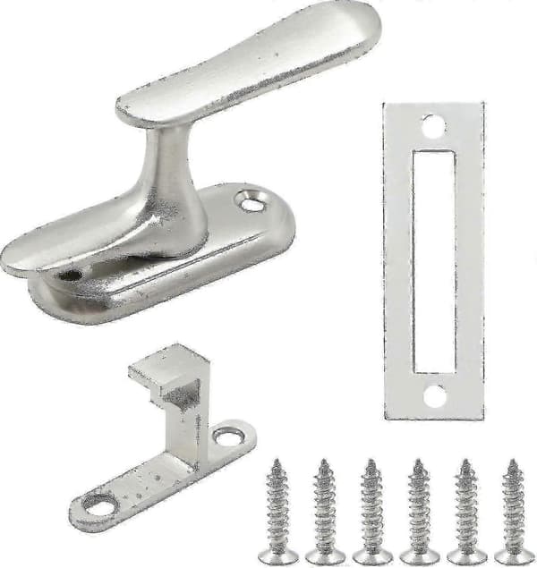 Dørlås drejelås rustfrit stål look vindue - dørlås, rustfrit stål dørhardware - jjS (LGL)