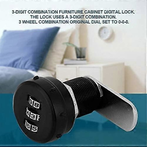 Digitaalinen koodilukko, oven lisätarvikkeet ja salvat Sinkkiseoksesta valmistettu turvakoodilukko Yhdistelmänupit ja -lukot hopeisella salasanalla (L30mm 19~23mm) (LGL)