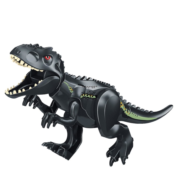 Jurassic Suuri koottu dinosaurus Tyrannosaurus Rex -lelu Rakennuspalikat lapsille black