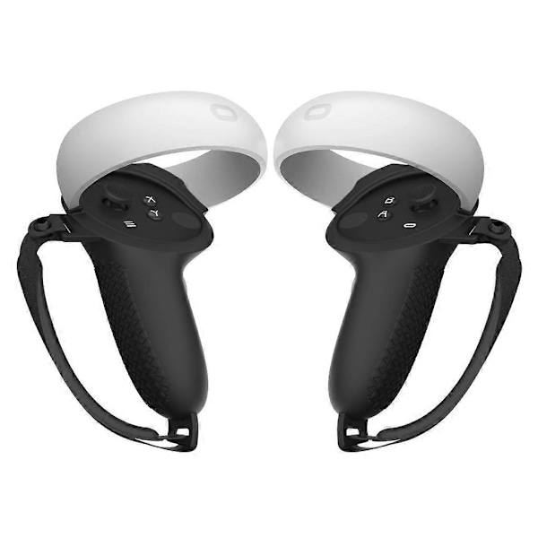 Holdbart Controller Silikone Grip Cover Knuckle Strap til Quest 2 VR Handle LGL Black