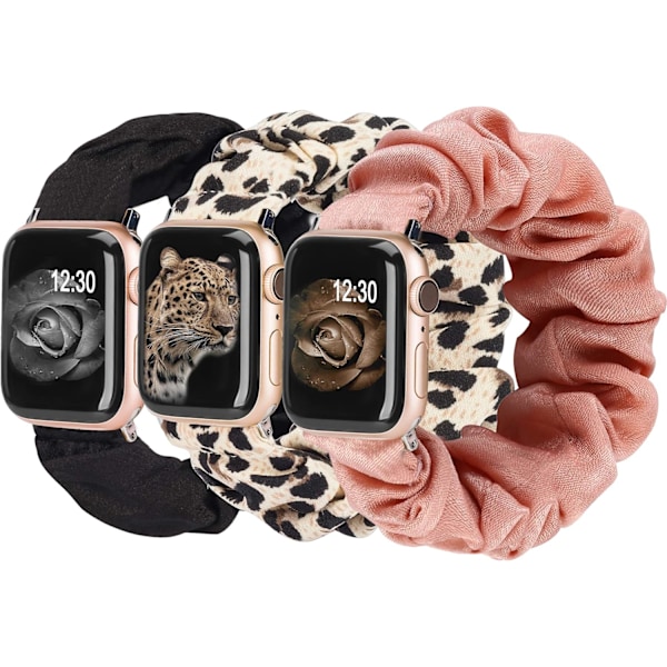 3-pakning kompatibel med Apple Watch-reimer Scrunchies 38 mm stoff så (LGL)