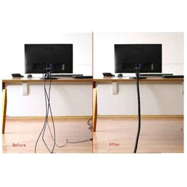 13 mm x 3 m selvforseglende kabelkanal til styring af computer- og bilkabler, sort (LGL)