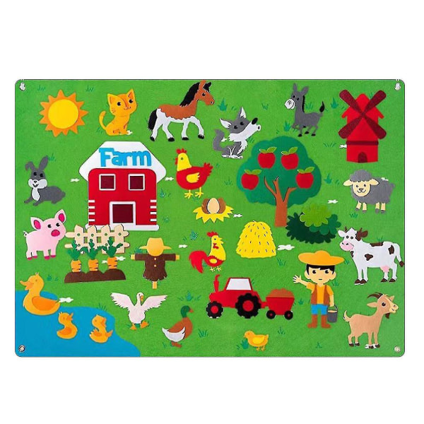 Game Wall Hanging Felt Story Board Kindergarten Educational Interactive Figures Toy Gifts [LGL]