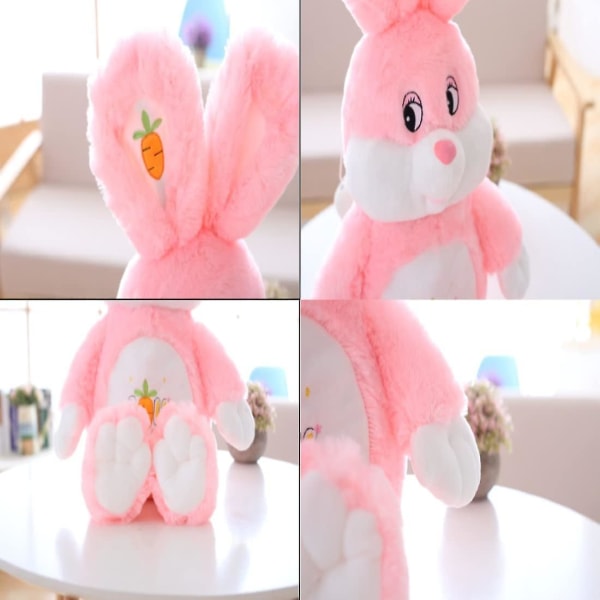 Kæmpe lyserød kanin Plyslegetøj Bunny Fyldedyrsdukke til drenge Fødselsdagsgave påskedag legetøj (28 tommer)