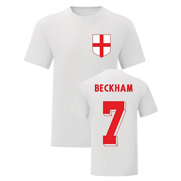 David Beckham England National Hero T-shirt (Hvid) LGL White XXL (50-52 inch)