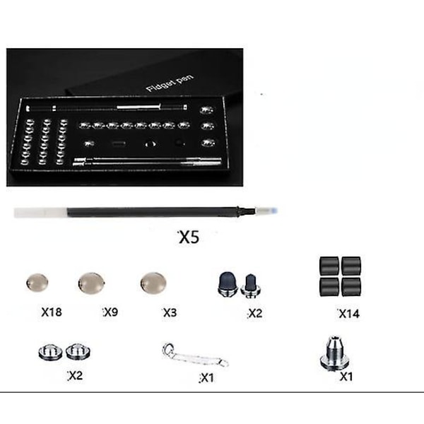 Magnetisk stolpe Fidget Penna Metall Magnet Leksak Anti-stress present (LG)