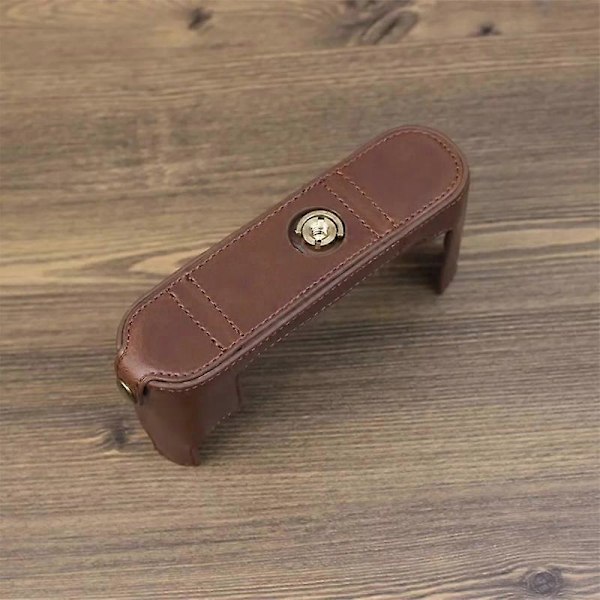 For Leica M11 PU Lær Kamera Bunnveske Batteriåpningsdesign Beskyttende Halvkroppsdeksel LGL Coffee