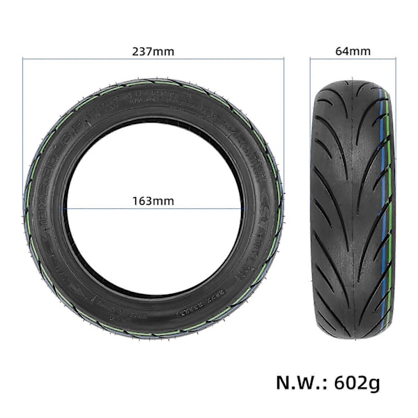 Skoterdelar 10x2.3-6.5 Slanglöst Däck för NIU KQi 2 Pro Elektrisk Skoter 10x2.3 Vakuumdäck Tillbehör LGL 1pcs