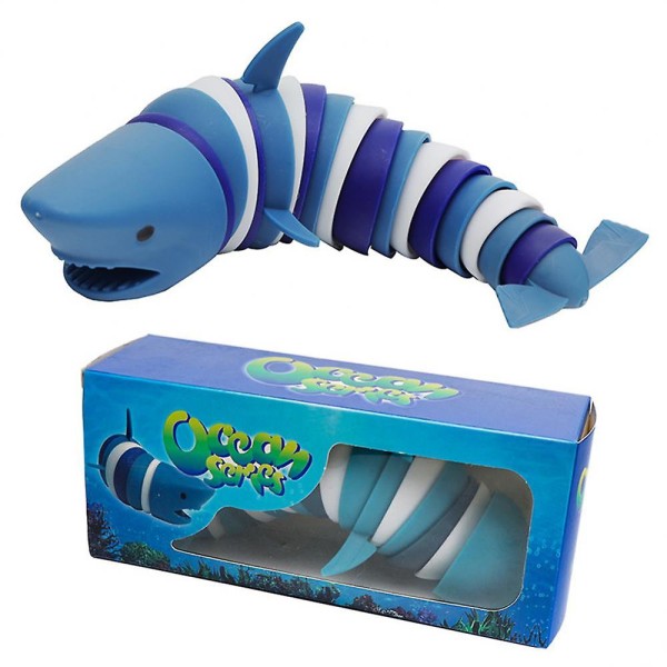 Ocean Shark Dolphin Decompression Fun Squeeze Toy Children's Educational Caterpillar Stress Relief Toy[GL]