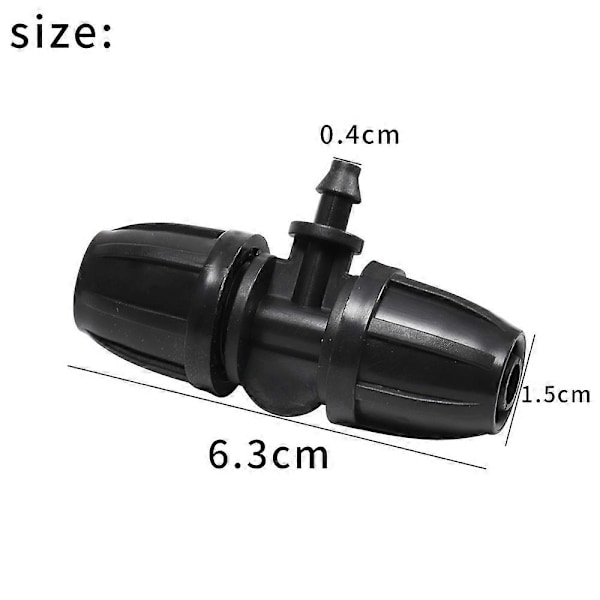 10 kpl Korkealaatuinen 16mm - 4/7 Puutarha Lukittava Piikikäs T-liitin PE-letkulle Puutarhakasteluun (LGL)