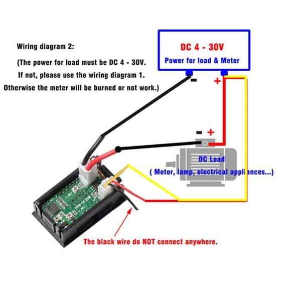 DC 100V 10A Voltmeter Amperemeter Måler Blå + Rød LED Digital Dobbelt Volt Amperemeter (FMY)