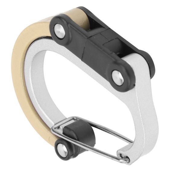 Karabiinihaka ja koukku matkustamiseen, matkatavaroihin, pieniin laukkuihin - 1x Mini Khaki (LGL)