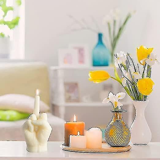 50 % rabatt Kreative duftlys formet som en midtfinger (LGL) white