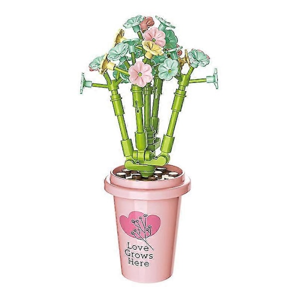 Mors Dags Gave Blomsterbuket Byggesæt Plante Serie Pottede Byggeklodser Legetøj Gave Niuniu LGL F