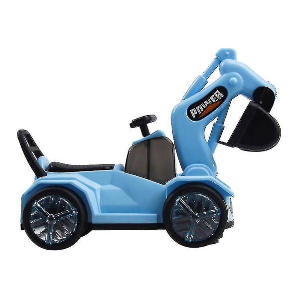 Skyv gravemaskin bil barn med lys[GL] Blue