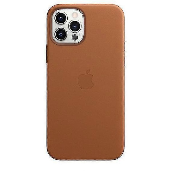 Läderfodral för iPhone 12/12 Pro Läderfodral med Magsafe LGL Saddle Brown