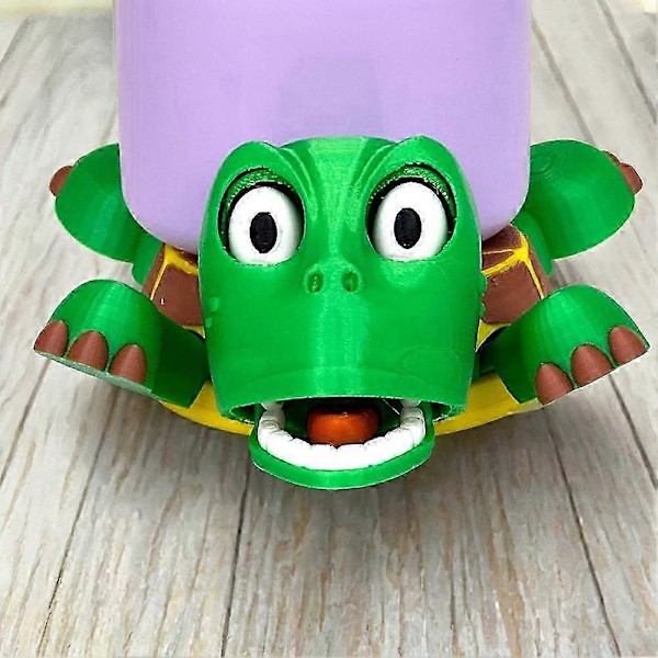 3D Print Skildpadder Brik Funny Dyr Kopholder Anti Varmebestandig Dekorativ Bordmåtte til Kontorbord - God LGL Green