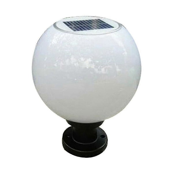 LED 200mm Solarlampa för Väggstolpe Utomhus Rund Boll Ljusgång LGL