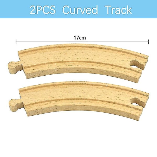 Rion Wooden Rail Railway Toys Beech Wooden Train Track Accessories Suitable For Biro Wooden All Brand Tracks Children's Educational Toys[GL]