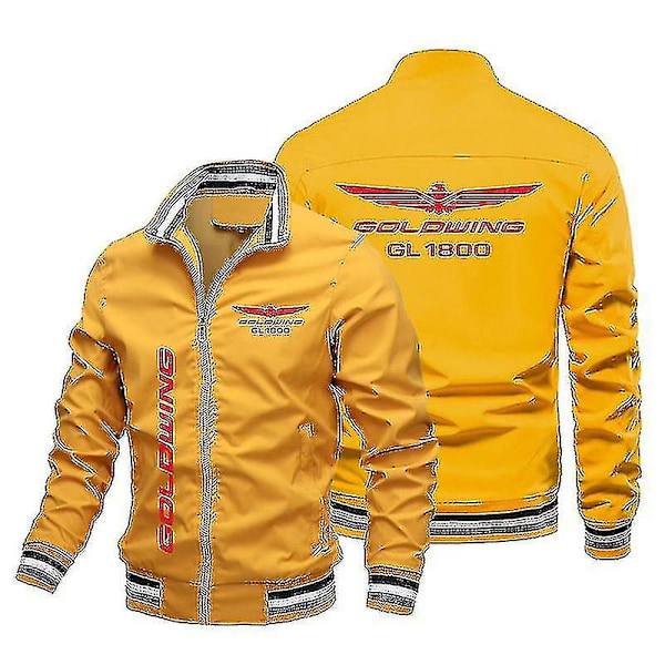 Jakker for menn Vindjakker Menns 2021 Ny Honda Gold Wing Trykte Jakker Menns Dame Vindjakker Mote Utendørs Motorsykkel Bas LGL 5XL Navy Blue