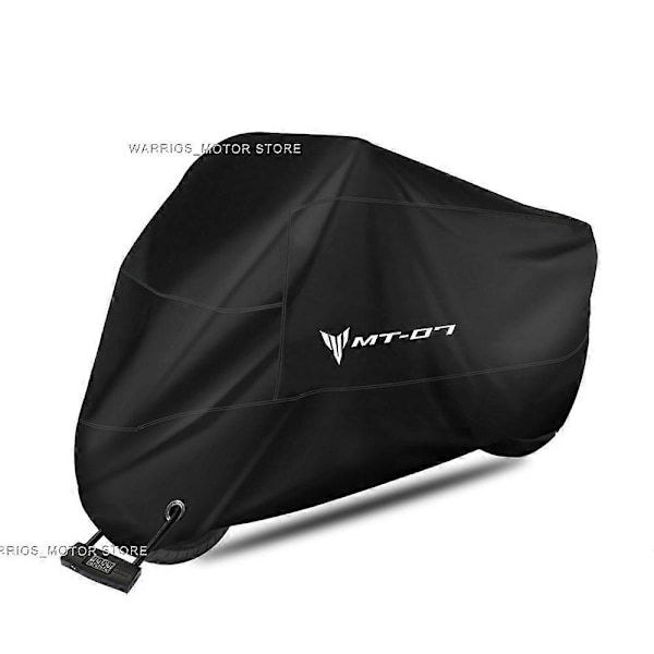 For YAMAHA MT-07 MT07 MT 07 2014-2022 2021 2020 Motorsykkeldeksel UV-beskyttelse Støvtett Snøtett Motorsykkel Vanntett Deksel LGL Black XL for 190cm
