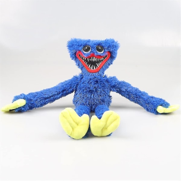 Poppy Playtime Huggy Wuggy Plyschleksaker, Blå Jultecknad Plyschdocka, Realistisk Blå Korvmonster Skräck Julstoppad Dockpresent För Spel F