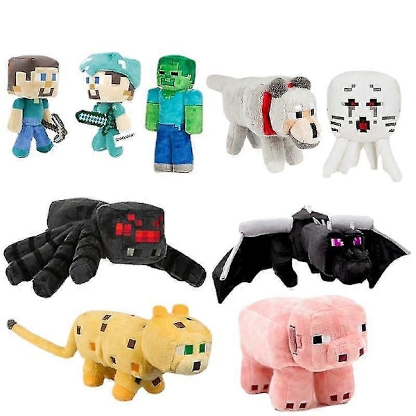 Minecraft Min Värld Plyschdocka Anka Docka Plyschleksak Kudde Barn Pojkar Gåvor 20cm (LGL)